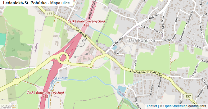 Ledenická-St. Pohůrka - mapa ulice