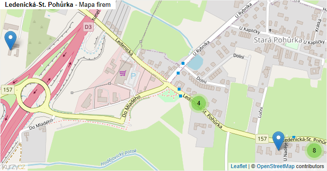 Ledenická-St. Pohůrka - mapa firem