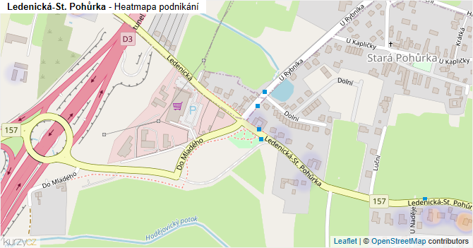 Ledenická-St. Pohůrka - mapa podnikání