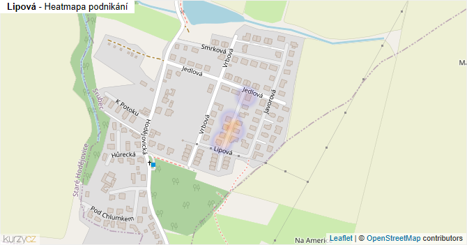 Lipová - mapa podnikání