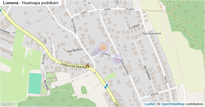 Lomená - mapa podnikání