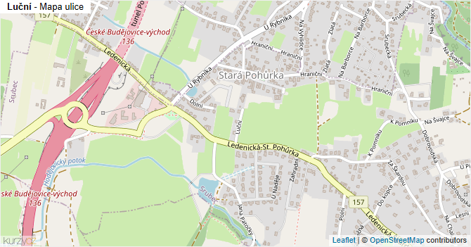 Luční - mapa ulice