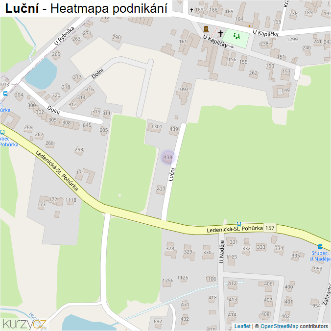 Mapa Luční - Firmy v ulici.