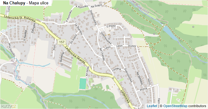 Na Chalupy - mapa ulice