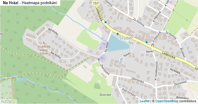 Na Hrázi - mapa podnikání