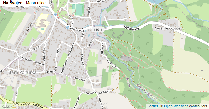 Na Švajce - mapa ulice