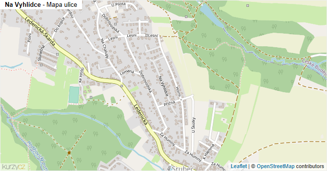 Na Vyhlídce - mapa ulice