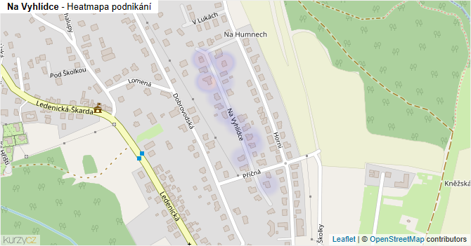 Na Vyhlídce - mapa podnikání