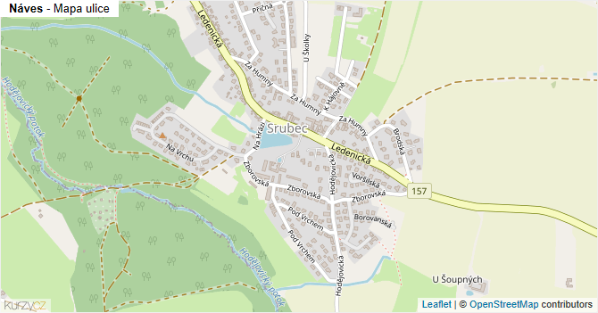 Náves - mapa ulice