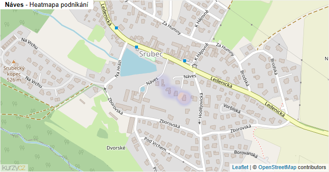 Náves - mapa podnikání