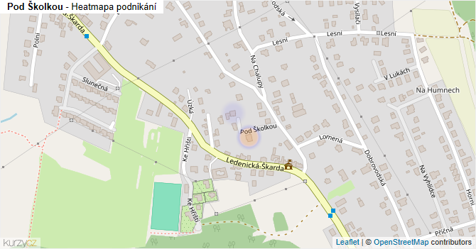 Pod Školkou - mapa podnikání