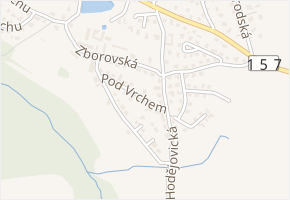Pod Vrchem v obci Srubec - mapa ulice