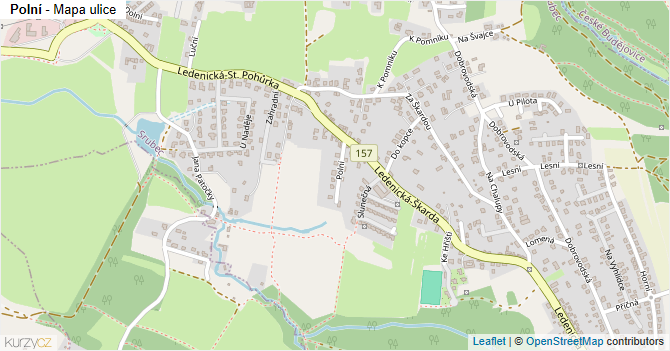 Polní - mapa ulice