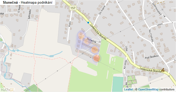Slunečná - mapa podnikání