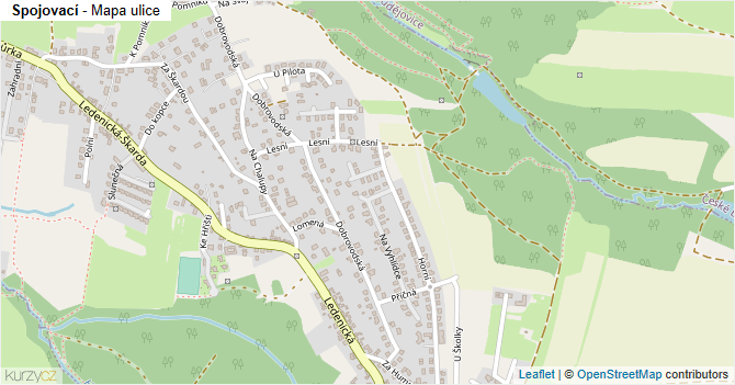Spojovací - mapa ulice
