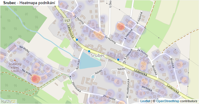 Srubec - mapa podnikání