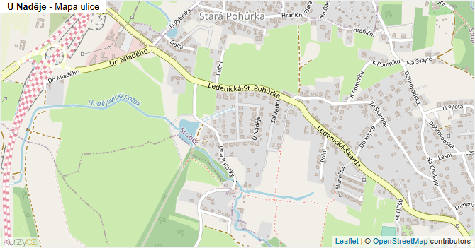 U Naděje - mapa ulice