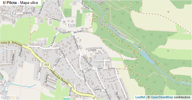 U Pilota - mapa ulice