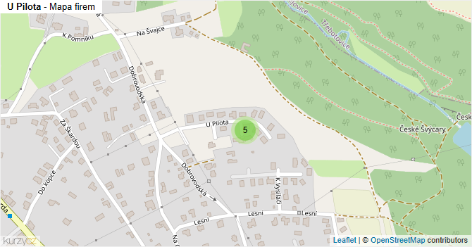 U Pilota - mapa firem