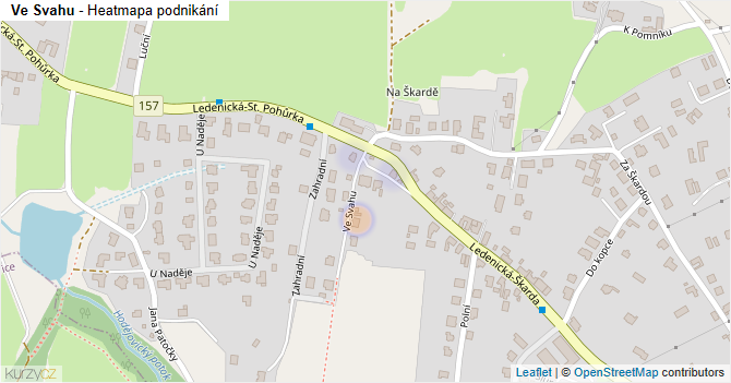 Ve Svahu - mapa podnikání