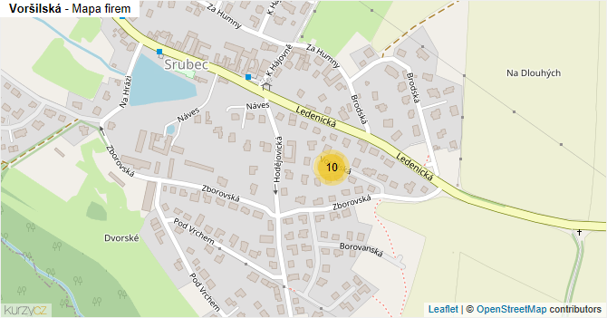 Voršilská - mapa firem