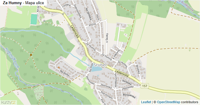 Za Humny - mapa ulice