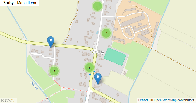 Sruby - mapa firem