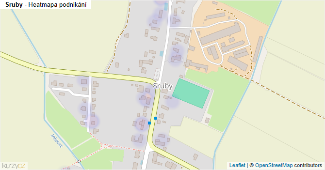 Sruby - mapa podnikání