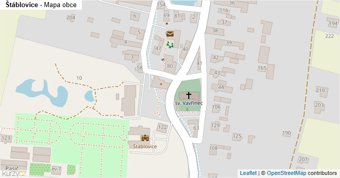 Štáblovice - mapa obce