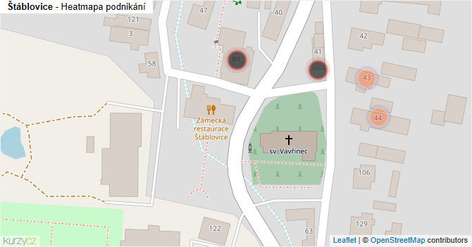 Štáblovice - mapa podnikání