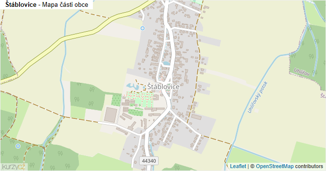 Štáblovice - mapa části obce