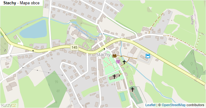 Stachy - mapa obce