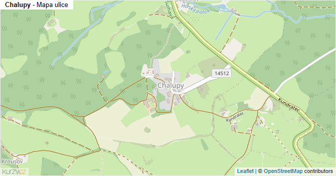 Chalupy - mapa ulice