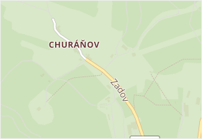 Churáňov v obci Stachy - mapa ulice