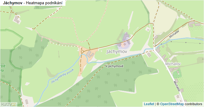 Jáchymov - mapa podnikání