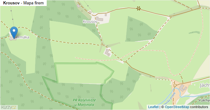 Krousov - mapa firem