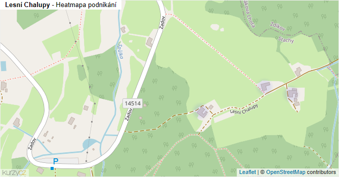 Lesní Chalupy - mapa podnikání