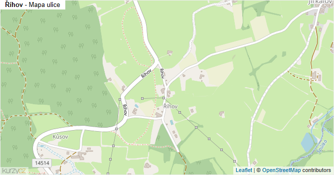 Říhov - mapa ulice