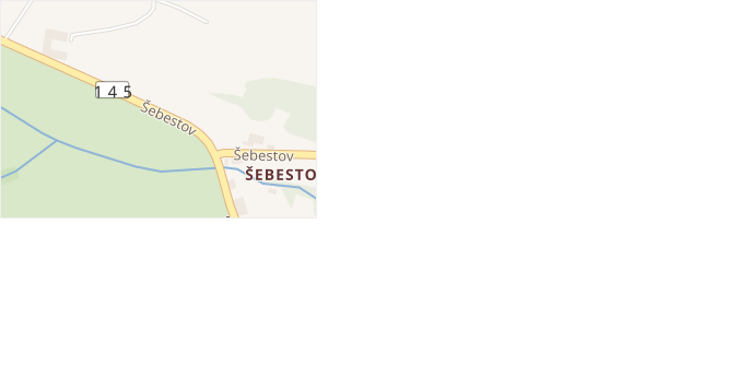 Šebestov v obci Stachy - mapa ulice