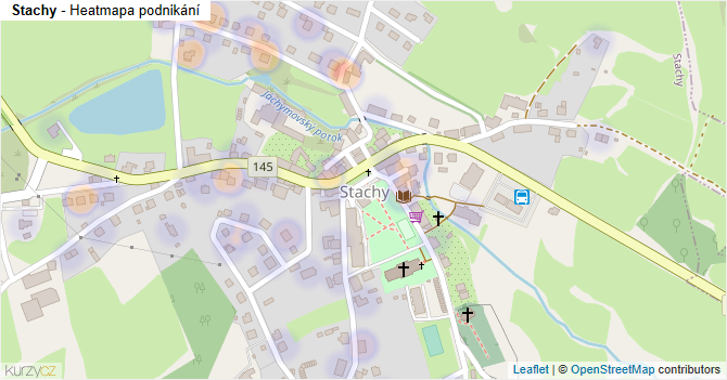 Stachy - mapa podnikání