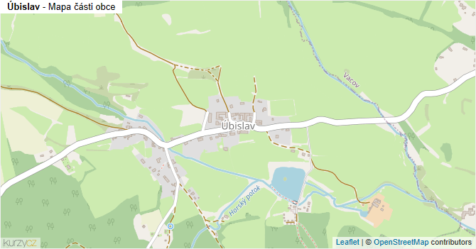 Úbislav - mapa části obce