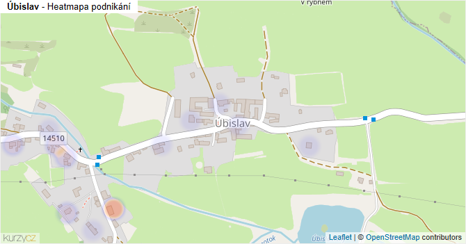 Úbislav - mapa podnikání