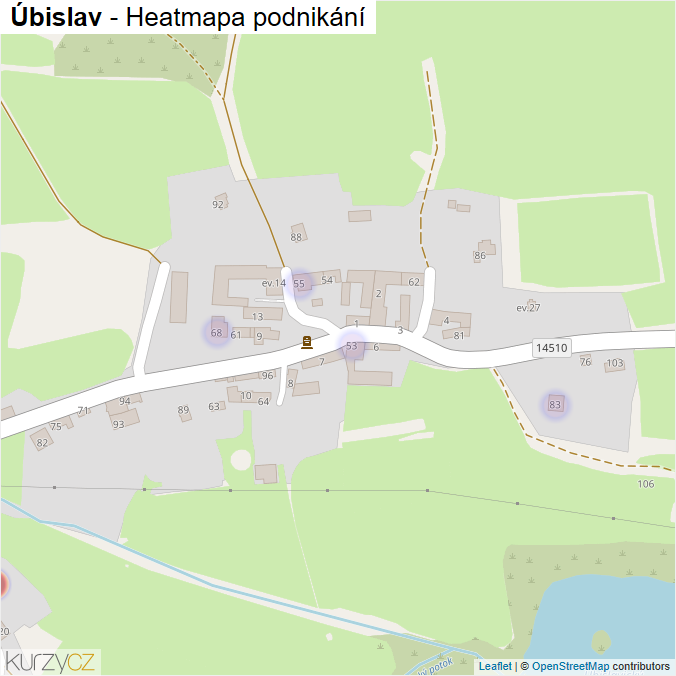 Mapa Úbislav - Firmy v části obce.