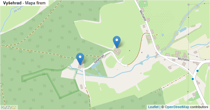 Vyšehrad - mapa firem