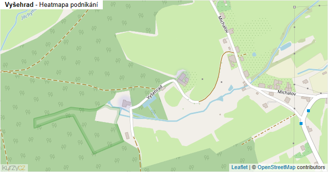 Vyšehrad - mapa podnikání
