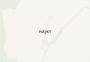 Hájky v obci Stádlec - mapa části obce