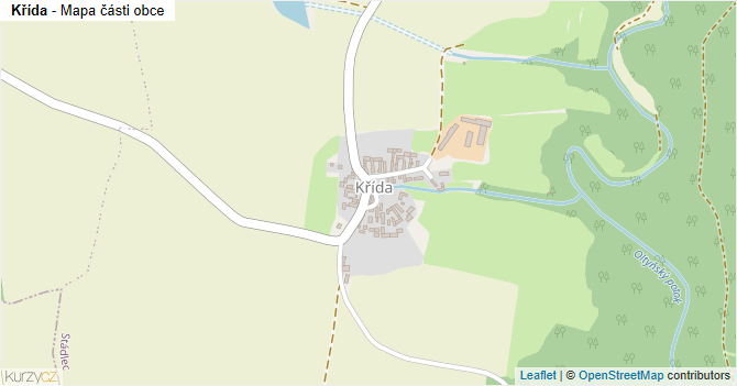 Křída - mapa části obce