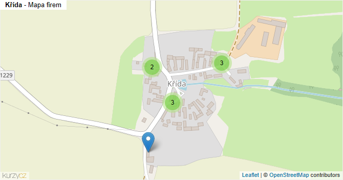 Křída - mapa firem