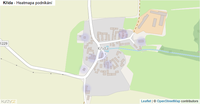 Křída - mapa podnikání