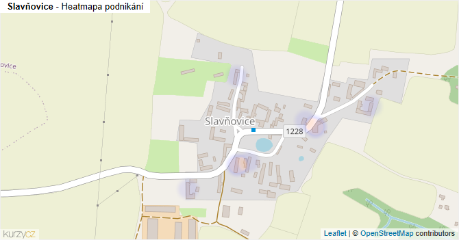 Slavňovice - mapa podnikání